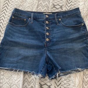 Madewell high waisted denim shorts